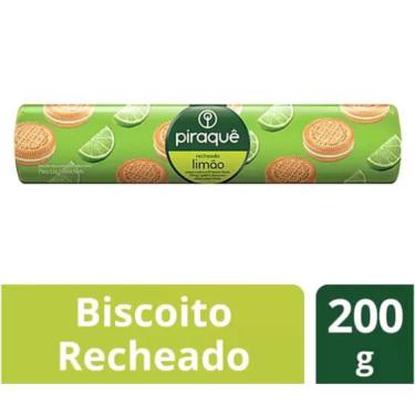 Imagem de Caixa Bolacha Biscoito Piraquê Recheado sabor limão- 120un