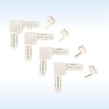 Imagem de Kit 16 Cantoneiras De Nylon Para Junção 90 De Perfis De Tela Mosquitei