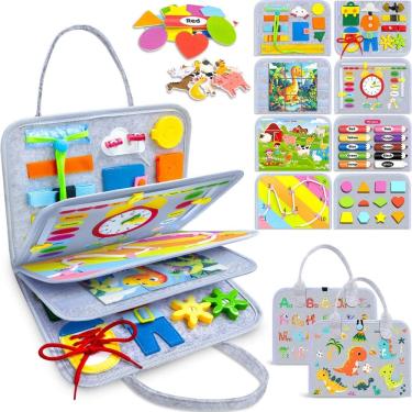 Imagem de Brinquedo didático Busy Board Gojmzo Montessori para 1-4 anos