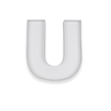 Imagem de Caixa de papelão com 25,4 cm em forma de U para doces de chocolate (branco, U)