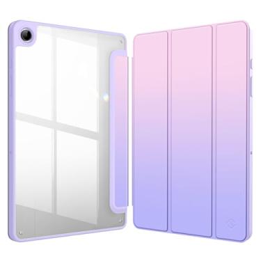 Imagem de Fintie Capa fina híbrida para Samsung Galaxy Tab A9 Plus/A9+ 5G 11 polegadas modelo 2023 (SM-X210/X216/X218), capa à prova de choque com capa traseira transparente transparente, despertar/hibernar