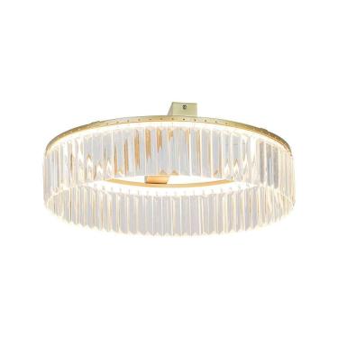 Imagem de Plafon Taschibra Cassandra Led Bivolt Dourado 2700k Luz Amarela 15051100