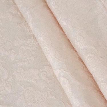 Imagem de Tecido jacquard em relevo 3D da The Yard, tecido jacquard brilhante de fio metálico para roupas da moda, vestidos, saias, casacos e trabalhos manuais (rosa nua, 1 m)