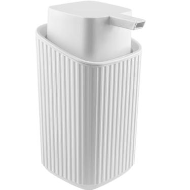 Imagem de Porta Sabonete Liquido Dispenser Álcool Gel Detergente Cozinha Banheiro Lavabo Moderno Luxo(Branco)