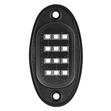 Imagem de 1 pods RGB Chasing LED Rock Lights para carrinho de golfe, carro, caminhão, UTV, SUV, ATV, RV, impermeável, à prova de ferrugem, kit de luzes LED neon com aplicativo/controle de RF, modo de música