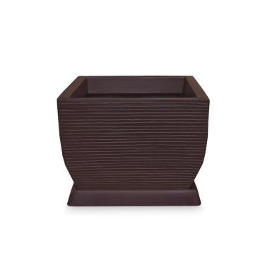 Imagem de Vaso De Planta + Prato Quadrado Em Polietileno 30X40 M Café
