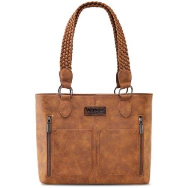 Imagem de Sacola Wrangler WG78-G8317BR para mulheres, tipo couro