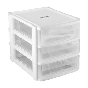 Imagem de Organizador plástico 3 gavetas opv 0271 vonder