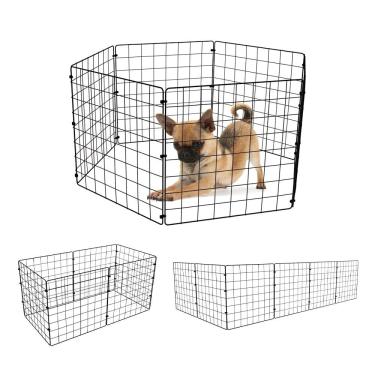 Imagem de Cercado Móvel para Cachorro de Pequeno Porte 6 Telas 40x40cm Porquinho da Índia Ideal para Viagem