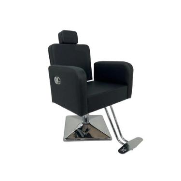Imagem de Cadeira Poltrona Reclinável Burguesa Hidráulica Quadrado Para Salão Pr
