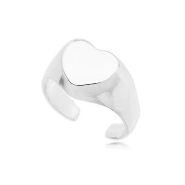 Imagem de Anel de Dedinho Coração Ouro 18k - MP Acessórios, Prata