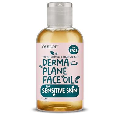 Imagem de Ouiloe Óleo Dermaplane Para Mulheres Com Pele Sensível - Óleo De Barbear Facial Leve, Óleo De Barbear Facial Natural, Use Com Uma Ferramenta De Dermaplanagem, Navalha, Barbeador Ou Micro Lâmina Par