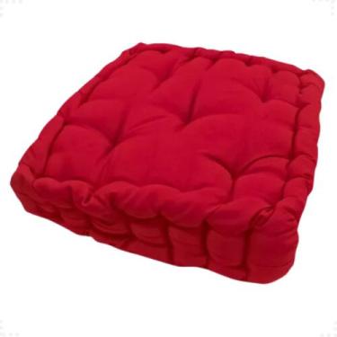 Imagem de Almofada Alta Cheia Futon Turca Sala Sofá Poltrona Cadeira Banco Cor L