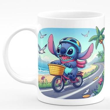Imagem de Caneca de Porcelana Stitch 325ml Road (Lilo &amp Stitch) - PRMUG