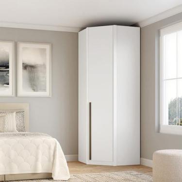 Imagem de Guarda Roupa Modular 1 Porta Canto 45 Altezza Trend Belmax, Branco