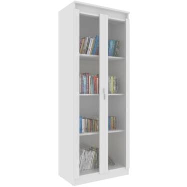 Imagem de Estante Armário Alta Livreiro Multiuso Office 2 Portas Vidro - Tecnomo