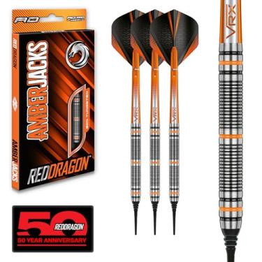 Imagem de Red Dragon Amberjack Ponta Macia: 18 g - Conjunto de Dardos de Ponta Macia de Aço de Tungstênio com Voos e Hastes, Amberjack 2