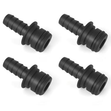 Imagem de Cutetool (4 peças) 20381-026 Acessórios de porta quádrupla para bomba de sistema de água quádrupla Farpa de mangueira de 9,5 cm, conector reto, compatível com bombas Flojet Triplex, Quad e G57 Series