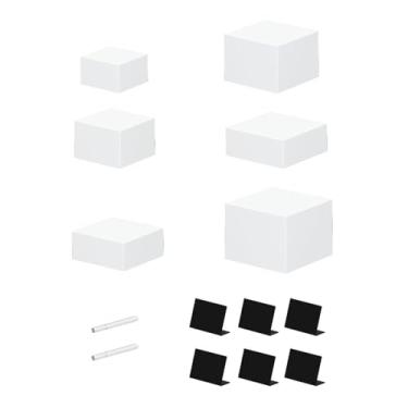 Imagem de DimyFew 6 peças de cubos de acrílico para alimentos, suportes para buffet, suportes para bolo para noivado, casamento, ano novo, aniversário, festa