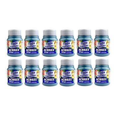 Imagem de Tinta Para Tecido Fosca Acrilex 37ml 10 Unidade Artesanato Fixação Frio Alta Cobertura – Fixação a Frio e Alta Cobertura Com Acabamento Fosco, Este Kit É A Escolha Perfeita Para Quem Busca Qualidade (Cinza Lunar 574)