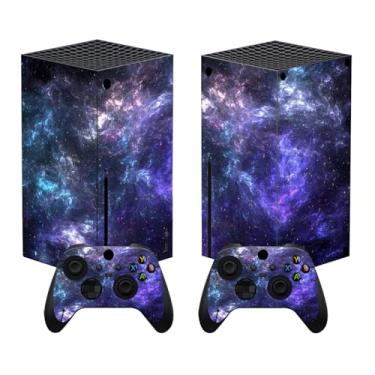 Imagem de Adesivo Skin para Xbox Series X, capa de decalque de vinil compatível com acessórios de jogos de console e controle (roxo)
