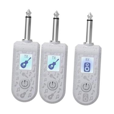 Imagem de Milageto Receptor e transmissor para guitarra, adaptador XLR para microfone profissional, instrumentos de corda, Conjunto Branco B