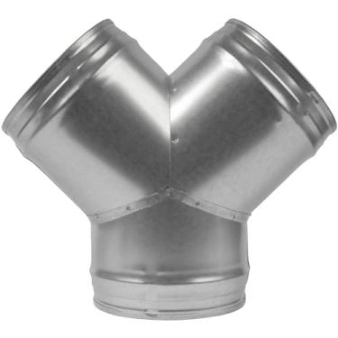 Imagem de Divisor de duto para exaustor, mangueira de ventilação de secadora, conector de mangueira de duto de 3 vias, formato em T, junta de metal em T (15 cm, formato Y)