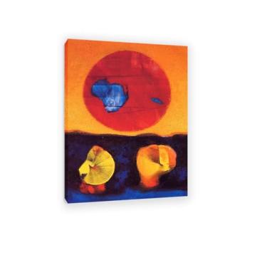 Imagem de Arte de parede Max Ernst, The Sun as Seen from Venus, reproduções de arte em tela pinturas famosas pôsteres Max Ernst Print Abstract Pictures Wall Decor 100x70cm (33x28in) emoldurado