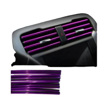 Imagem de Tiras Coloridas De Decoração Para Grade De Ventilação De Carro, 10 Peç