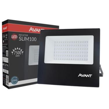 Imagem de Refletor Slim Led 100w 6500k Branco Frio 110v/220v Bivolt Ip65 a prova