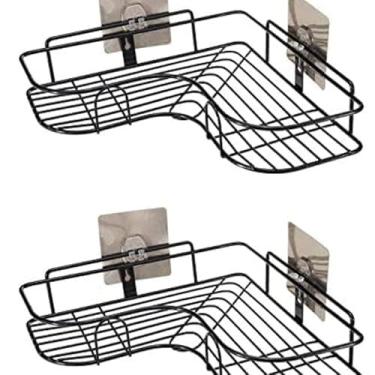 Imagem de Kit 4 Suporte de Banheiro Alto Adesivo Organizador de Parede Sabonete Shampoo Condicionador e Papel