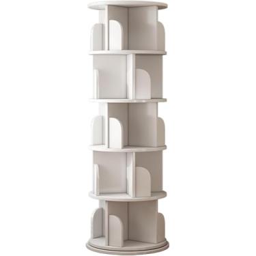 Imagem de Estante Giratória, Estante De Canto Pequena Para Espaço Pequeno, Armazenamento De Estante De Chão De Exibição 360, Espessura De 1cm, Para Quarto, Sala De Estar, 40 * 159cm