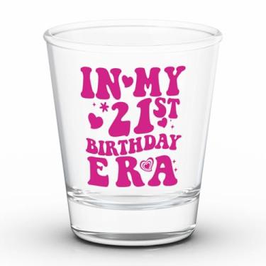Imagem de JUSTOTRY Copo De Shot Para Aniversário 21 Anos - Presentes Da In My Era Ela, 1,75 Oz, Melhores Decorações, Acessórios Femininos Ideais (Rosa Choque)