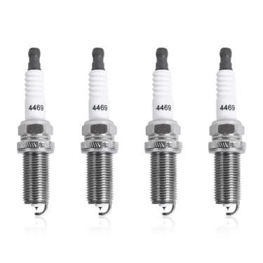 Imagem de Pacote com 4 velas de ignição Iridium 4469 LFR5AIX-11 compatível com Toyota Camry Highlander RAV4 Venza Nissan Altima Sentra Kia Forte Cherokee Hyundai Santa Chrysler 200 Dodge Dart L4 2.0L-2.7L