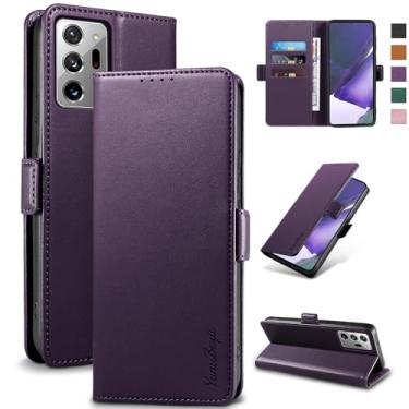 Imagem de YunuBeyii Capa Carteira para Samsung Note 20 Ultra - [Bloqueio RFID] Capinha Flip Magnética para Celular de Couro PU de Luxo com Suporte,Case Proteção,Rsistente,Antichoque, Roxo