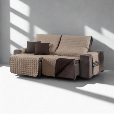 Imagem de Kit 3pçs Capa Sofá Retrátil Shield Matelada Dupla Face 400 Fios - MR E