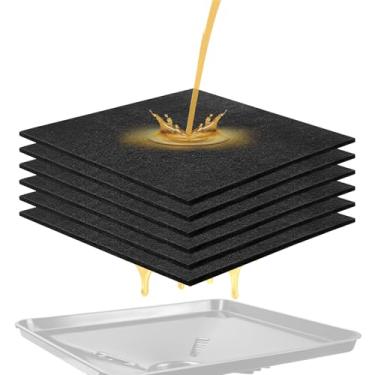 Imagem de YCWF Pacote com 6 almofadas de ralo de óleo de 55 cm, almofada de respingos de óleo para troca de carro, bandeja de drenagem de transmissão de óleo, sem respingos, almofada quadrada para mecânicos e