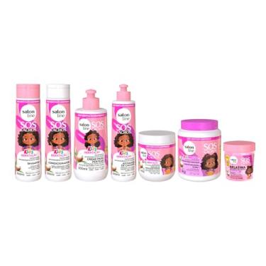 Imagem de Salon Line, Kit Completo para os Cachos e Crespos dos Pequenos, S.O.S Cachos Kids, Hidratação, Vegano - Para Cabelos Ondulados, Cacheados e Crespos, 7 Unidades