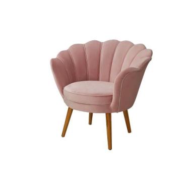 Imagem de Poltrona Decorativa Petala/Girassol P Quarto/ Sala/ Recepção Pés de Ma