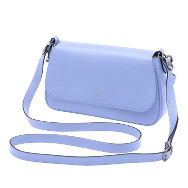 Imagem de Mariart Mucuripe Bolsa Shoulder Transversal Feminina de Couro Bovino Legítimo (Ciano)