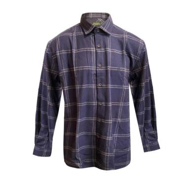 Imagem de Camisa Masculina Individual Comfort Xadrez Azul Marinho-Masculino