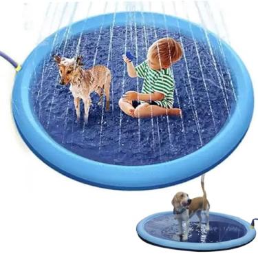 Imagem de Piscina Tapete Chafariz Inflavel Agua Pet Animais Cachorro Crianças Infantil Divertido Sol Dias Quentes
