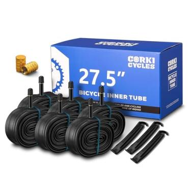 Imagem de corki Cycles 27.5 Mountain Bike Câmara 27.5 X 1.95 2.0 2.1 2.125 Válvula Schrader 32Mm, Borracha Butílica 650B Câmara de Bicicleta Pacote com 2