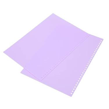 Imagem de Yinhing Tampas Soltas de Encadernação de Folhas, Protetores de Folha de Fichário, Capa de Papel de Ligação de Página de Plástico Pp, Fosco A4 30 Orifícios, para Relatórios (Taro roxo)