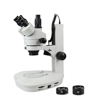 Imagem de Vision Scientific Microscópio Estéreo Trinocular Com Zoom Vs-2Fz, Alcance De 0,7X A 4,5X, Ampliação 3,5X 90X, Lente Auxiliar 0,5X E 2X, Iluminação Led Dupla, Suporte Trilho
