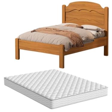 Imagem de Cama Casal Laís com Colchão D33 Conforto Durabilidade e Praticidade em um Só Produto para quem Busca uma Boa Noite de Sono (Nature)