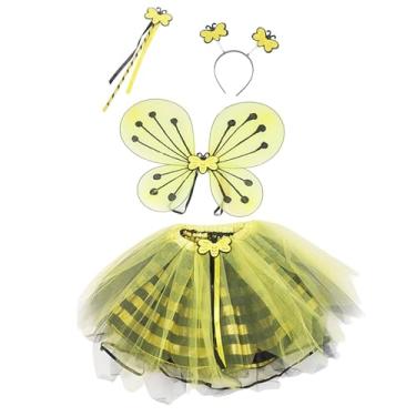 Imagem de Dynwave Crianças fantasia de borboleta meninas tutu fada cana festa acessórios de fantasia de borboleta, Borboleta de quatro folhas