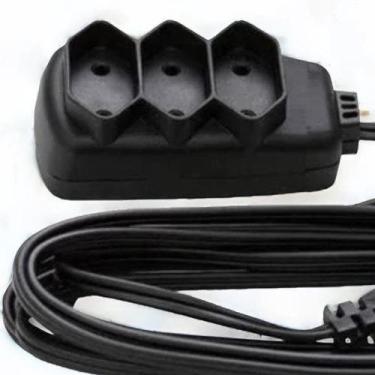 Imagem de Extensão Elétrica Extensão de Energia 3 Tomadas Compacta Bivolt 2, 3, 