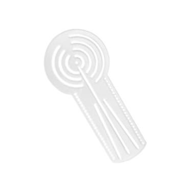 Imagem de Baoblaze Régua para desenho de padrão geométrico, modelo de desenho, suprimentos para hobby, auxílio para geométrico, simples, estêncil, ferramenta de, 15cm X 6.8cm