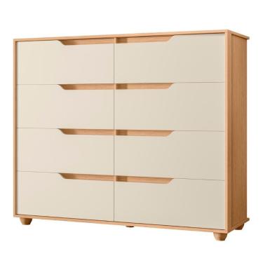 Imagem de Cômoda Para Quarto 8 Gavetas 136cm Doble Off-freijó - Albatroz